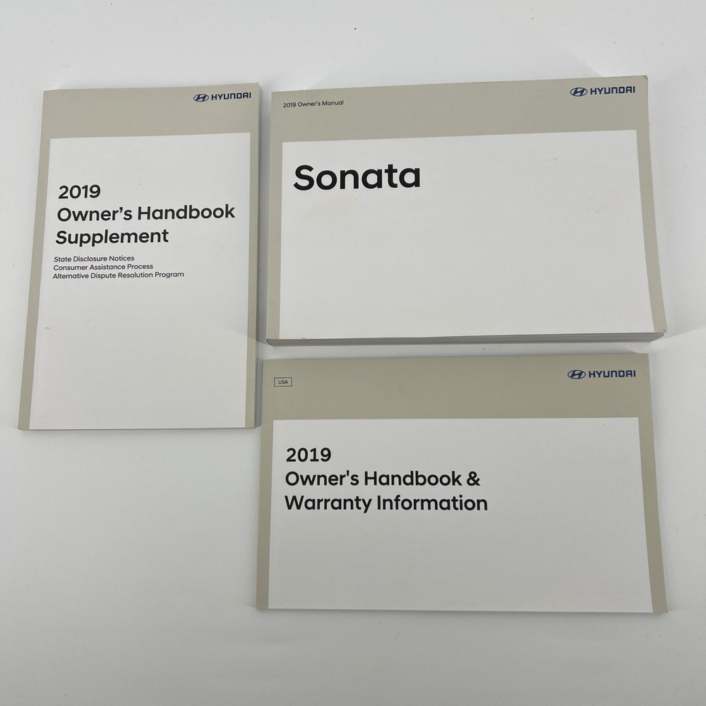 2019 Hyundai Sonata Owners Manual Handbook Warranty Supplement OEM KC10-EU88A